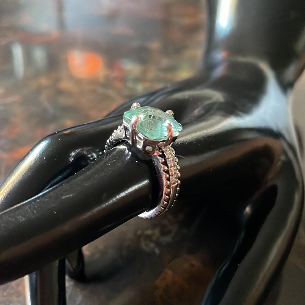 🌞 Aquamarine silver ring